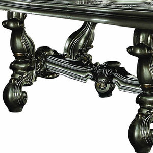 Homeroots 46" Green Solid Wood Trestle Base Dining Table  Wood 348653