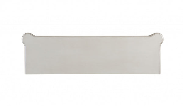 Homeroots 24" X 75" X 106" Antique White Wood Glass Mirror Hutch  Buffet  Wood 348654