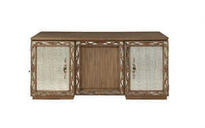 Homeroots 32" Brown Executive Desk With Two Cabinets   348660