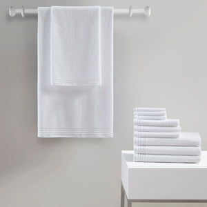 JLA Home 510 Design - 100% Cotton Zero-Twist 12-Piece Quick-Dry Towel Set — Ultra Fresh Antimicrobial, OEKO-TEX Certified Comfort 5DS73-0200