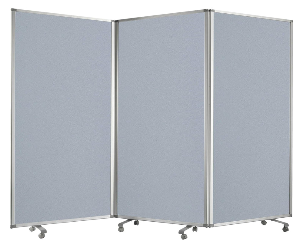 Homeroots 71" Gray Iron Folding Three Panel Screen Room Divider  Metal 348669