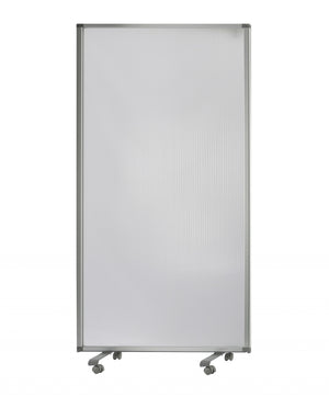 Homeroots 71" White Iron Folding Three Panel Screen Room Divider  Metal 348670