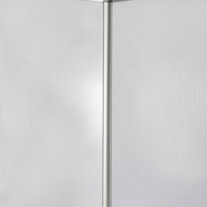 Homeroots 71" White Iron Folding Three Panel Screen Room Divider  Metal 348670