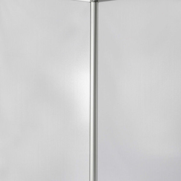 Homeroots 71" White Iron Folding Three Panel Screen Room Divider  Metal 348670