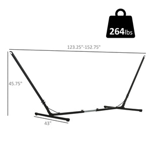 English Elm Outsunny Adjustable Hammock Stand 10-13Ft - Heavy-Duty, Portable, Space-Saving For Indoor & Outdoor Relaxation W2225P174064-GIGA