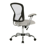 OSP Home Furnishings Gianna Task Chair White/Linen Stone