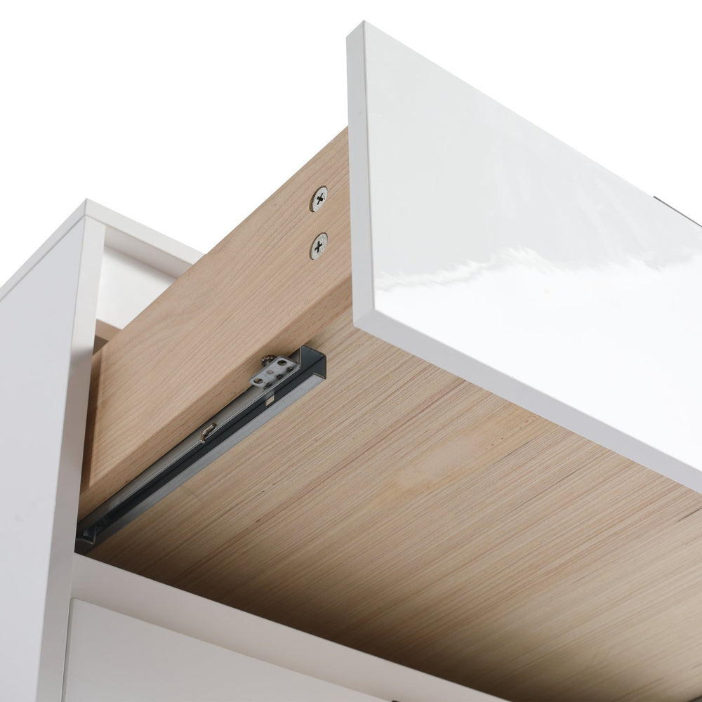 English Elm 24" Bathroom Wall Cabinet - Modern Floating Design With Soft-Close Drawers For Space-Saving Storage W999P312101