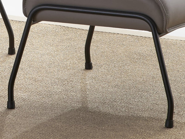 English Elm Jabel Khaki Top Grain Leather Accent Chair & Ottoman with Metal Frame, Full Foam Comfort, 37"H B2726S00392