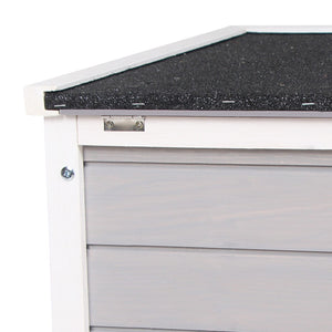 English Elm Pawhut Outdoor Wooden Rabbit Hutch Waterproof Roof Raised Floor Small Pet Shelter W2225P173739