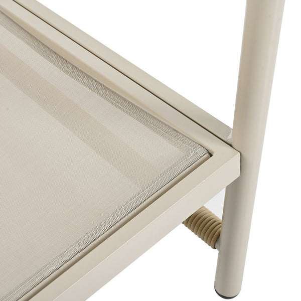 English Elm 4 Piece Patio Rattan Set with High-Rebound Cushions and Wood-Grain Tempered Glass Tabletop, Stylish Outdoor Conversation Sofa for Garden Balcony Poolside White+Natural W2337S00002