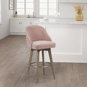 Madison Park Pearce Transitional Bar Stool with Swivel Seat MP104-1149 Pink