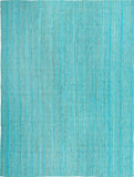 Unique Loom Braided Jute Dhaka Hand Braided Solid Rug Turquoise,  9' 0" x 12' 0"