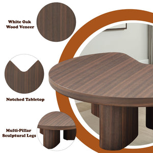 English Elm Yoab Smoked Oak Veneer Square Coffee Table with Low Profile Design for Modern Living B2726P442577