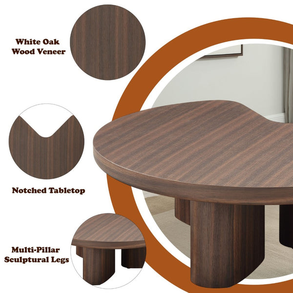 English Elm Yoab Smoked Oak Veneer Square Coffee Table with Low Profile Design for Modern Living B2726P442577