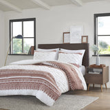 INK+IVY Mila Global Inspired 3 Piece Cotton Comforter Set with Chenille Tufting II10-1316 Auburn