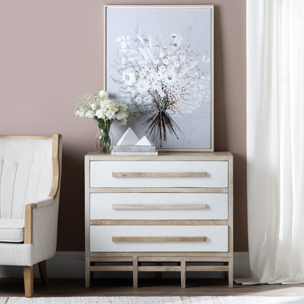 Crestview Collection Transitional 3 Drawer Accent Chest In Mango Wood – Modern Elegance With Natural Finish & Stability Brown Solid Wood Cvfnr4270