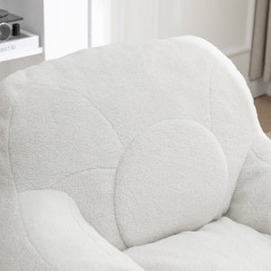 English Elm Bean Bag Chair With Memory Foam - Plush Teddy Upholstery For Cozy Relaxation In Any Space! W2200P247712