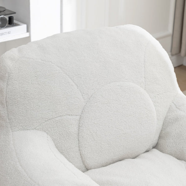 English Elm Bean Bag Chair With Memory Foam - Plush Teddy Upholstery For Cozy Relaxation In Any Space! W2200P247712
