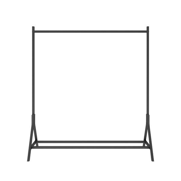 English Elm Garment Industrial Vintage Freestanding Clothing Rack with Shoe Shelf, Adjustable Feet, Heavy Duty Finish Black W840P201084