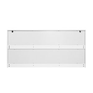 English Elm 9 Drawer Handleless White Matte Dresser Sleek Minimalist Storage for Bedroom or Hallway White W409S00015