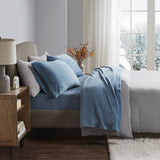 True North by Sleep Philosophy Soloft Plush Casual Micro Plush Sheet Set BL20-0456 Blue