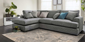 HomeRoots 7' Modern Gray and Ivory Diamond Area Rug - Durable, Stylish Design for Any Decor Style, 94" x 118" 7' X 9' 349689