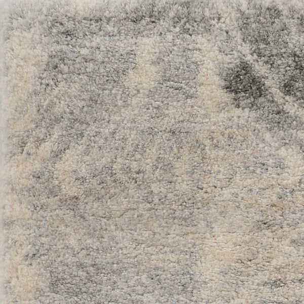 HomeRoots 7' Modern Gray and Ivory Diamond Area Rug - Durable, Stylish Design for Any Decor Style, 94" x 118" 7' X 9' 349689