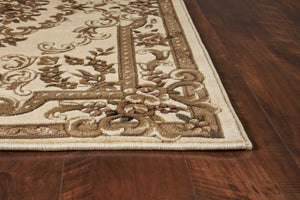 HomeRoots 8' Timeless Beige and Brown Floral Medallion Area Rug - Durable, Elegant, Perfect for High Traffic Areas 8' X 11' 349695