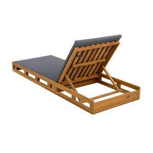English Elm Christopher Knight Home® - Lounge Chaise Set - Elegant Acacia Wood With Water-Resistant Cushions For Ultimate Outdoor Comfort N770P272405T_N770P253018G