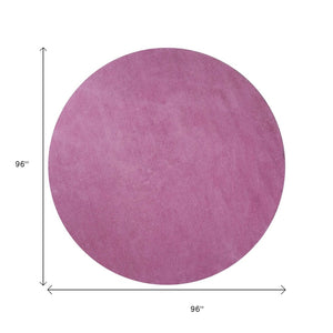 HomeRoots 8' Hot Pink Hand-Woven Round Rug - Vibrant Artisan-Made Design for Stylish Warmth and Comfort 8' Round 349766
