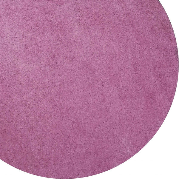 Homeroots 8' Hot Pink Round Indoor Shag Rug  Polyester 349766