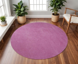 HomeRoots 8' Hot Pink Hand-Woven Round Rug - Vibrant Artisan-Made Design for Stylish Warmth and Comfort 8' Round 349766