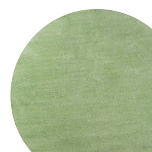 Homeroots 8' Green Round Hand Woven Area Rug  Polyester 349768