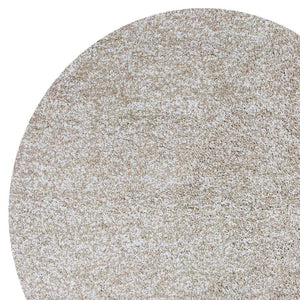 Homeroots 8' Round  Polyester Ivory  Heather Area Rug  Polyester 349769