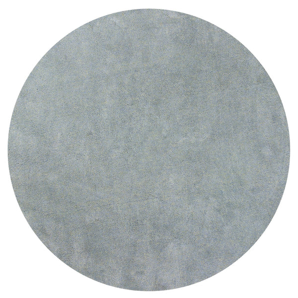 Homeroots 8' Round  Polyester Blue Heather Area Rug  Polyester 349771