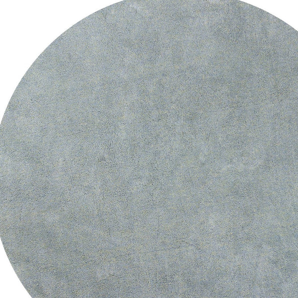 Homeroots 8' Round  Polyester Blue Heather Area Rug  Polyester 349771