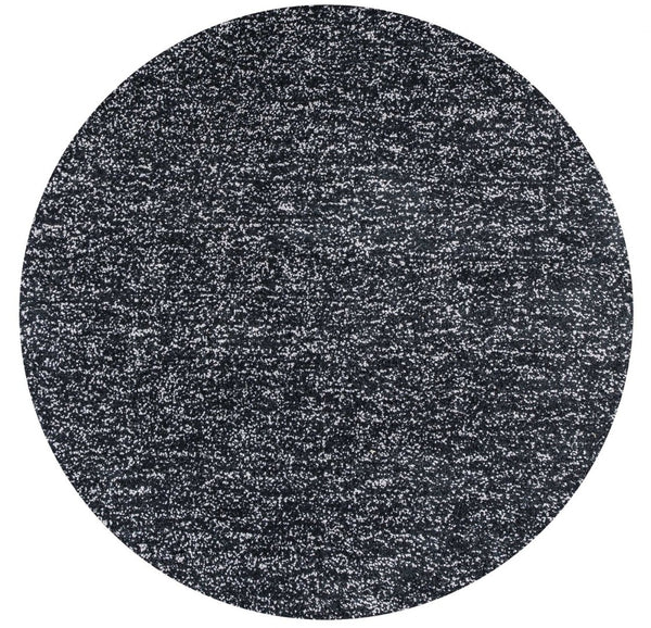HomeRoots 8' Hand-Woven Black and White Round Rug - Artisan Crafted, Durable, Contemporary Style for Your Home 8' Round 349772