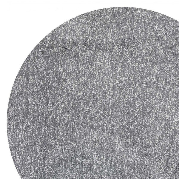 HomeRoots 8' Gray Round Hand-Woven Area Rug - Artisan Crafted, Soft Polyester for Comfort and Timeless Style 8' Round 349774