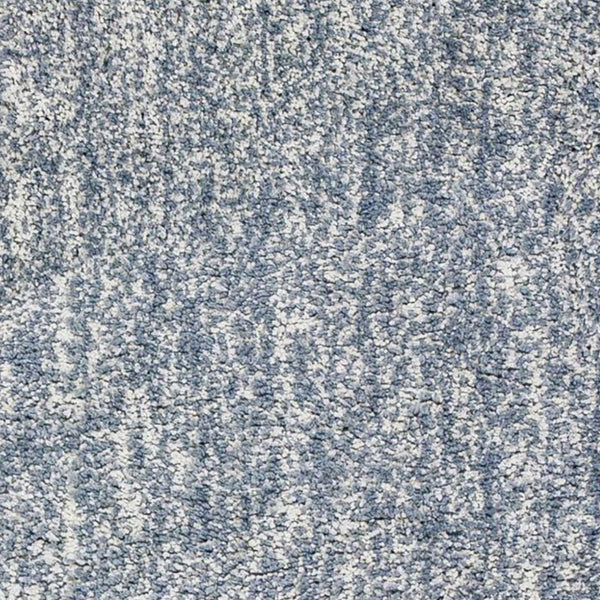 Homeroots 8' Slate Grey Heather Round Indoor Shag Rug  Polyester 349776