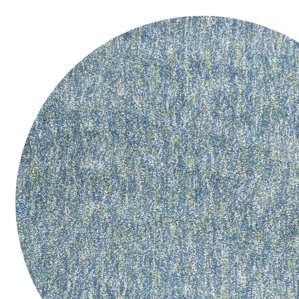 Homeroots 8' Round  Polyester Seafoam Heather Area Rug  Polyester 349777