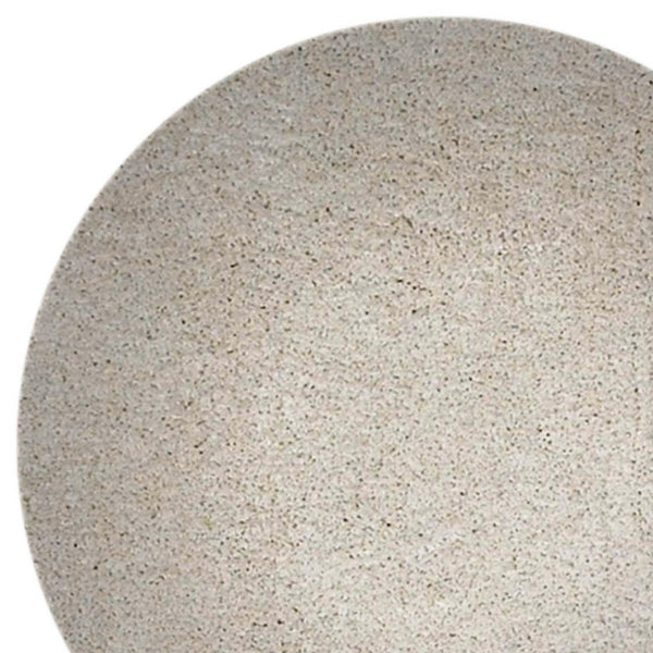 HomeRoots 8' Ivory Hand-Woven Round Rug – Timeless Artisanal Design for Elegant Living Spaces and Durability 8' Round 349779