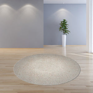 HomeRoots 8' Ivory Hand-Woven Round Rug – Timeless Artisanal Design for Elegant Living Spaces and Durability 8' Round 349779