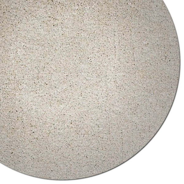 HomeRoots 8' Ivory Hand-Woven Round Rug – Timeless Artisanal Design for Elegant Living Spaces and Durability 8' Round 349779