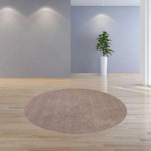 HomeRoots 8' Hand-Woven Beige Round Rug - Elegant, Durable Design for Modern and Classic Interiors, 96-Inch Diameter 8' Round 349780