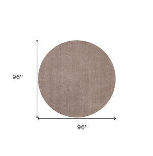 HomeRoots 8' Hand-Woven Beige Round Rug - Elegant, Durable Design for Modern and Classic Interiors, 96-Inch Diameter 8' Round 349780