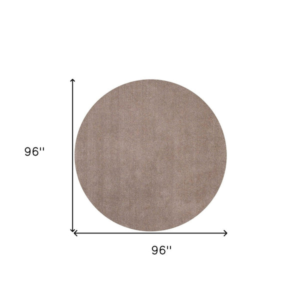HomeRoots 8' Hand-Woven Beige Round Rug - Elegant, Durable Design for Modern and Classic Interiors, 96-Inch Diameter 8' Round 349780