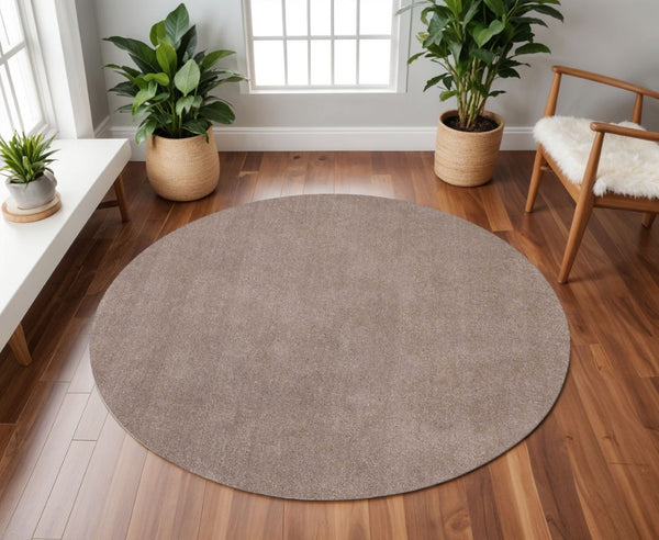 HomeRoots 8' Hand-Woven Beige Round Rug - Elegant, Durable Design for Modern and Classic Interiors, 96-Inch Diameter 8' Round 349780