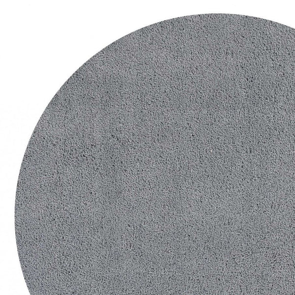 Homeroots 8' Round  Polyester Grey Area Rug  Polyester 349781