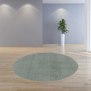 Homeroots 8' Round  Polyester Slate Area Rug  Polyester 349783