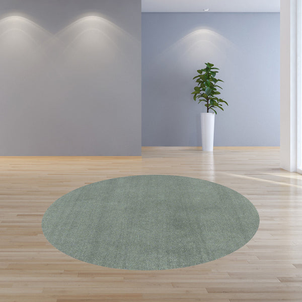 Homeroots 8' Round  Polyester Slate Area Rug  Polyester 349783